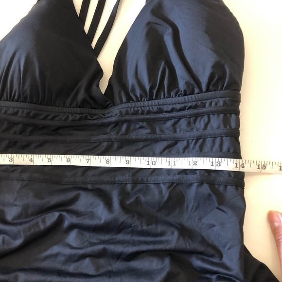 La Blanca Black Island Goddess Multi-Strap Cross-Back One Piece Swimsuit Size 16 - Picture 12 of 12